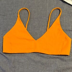 Left On Friday Bright Orange marigold Sunday Bikini Top size large